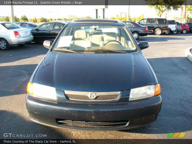 Sparkle Green Metallic / Beige 1998 Mazda Protege LX
