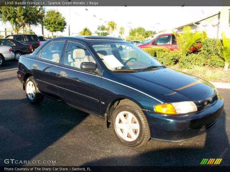 Sparkle Green Metallic / Beige 1998 Mazda Protege LX