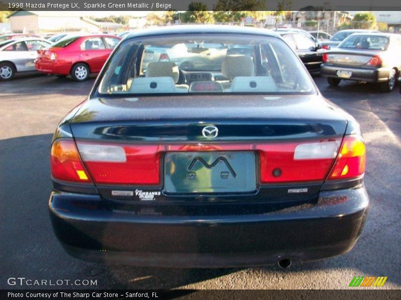 Sparkle Green Metallic / Beige 1998 Mazda Protege LX