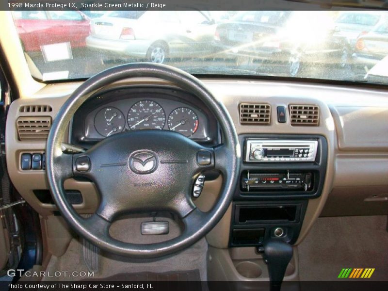Sparkle Green Metallic / Beige 1998 Mazda Protege LX
