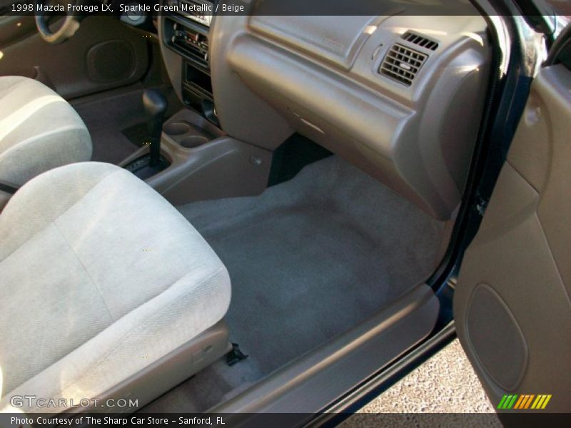 Sparkle Green Metallic / Beige 1998 Mazda Protege LX