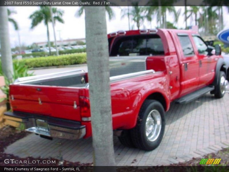 Red / Tan 2007 Ford F550 Super Duty Lariat Crew Cab Dually