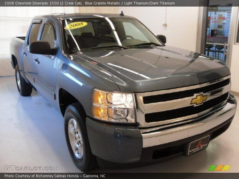 Blue Granite Metallic / Light Titanium/Dark Titanium 2008 Chevrolet Silverado 1500 LS Crew Cab