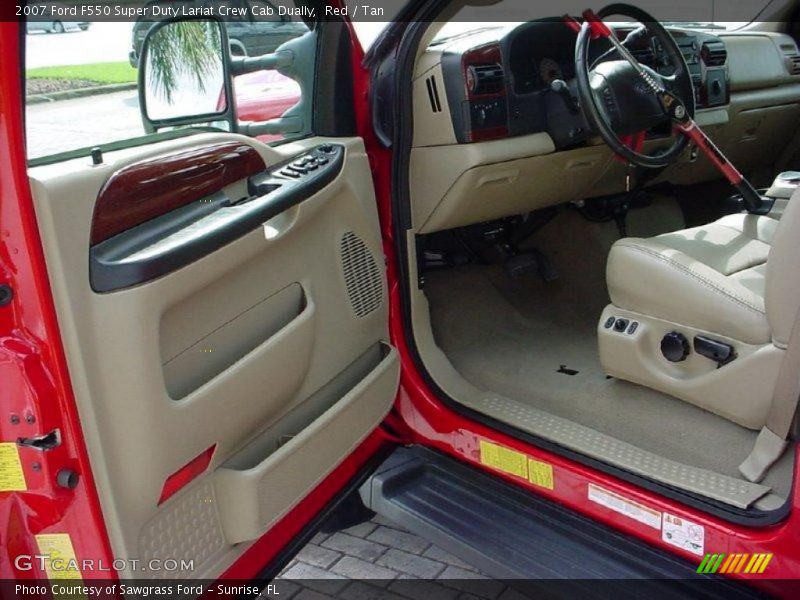 Red / Tan 2007 Ford F550 Super Duty Lariat Crew Cab Dually