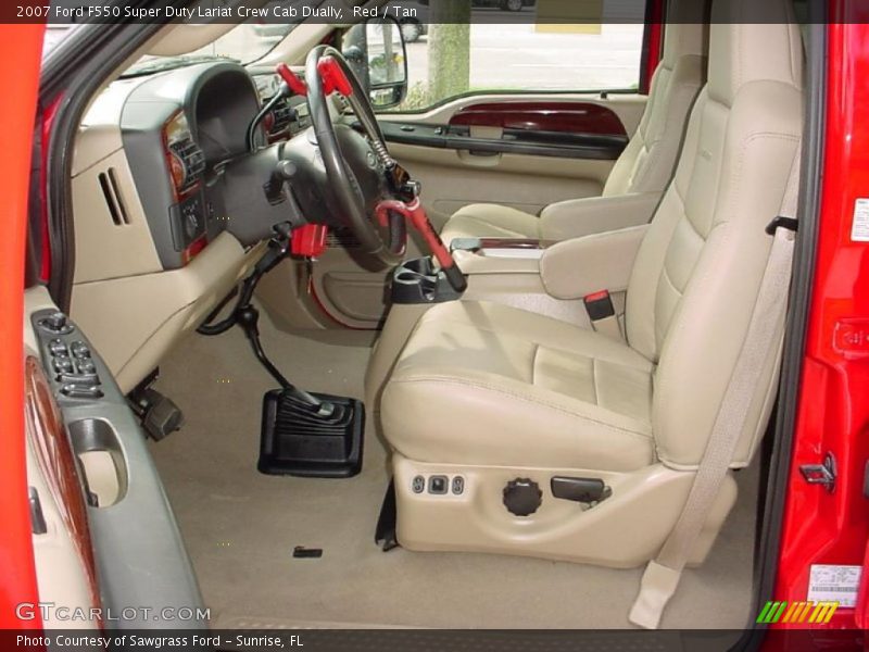 Red / Tan 2007 Ford F550 Super Duty Lariat Crew Cab Dually