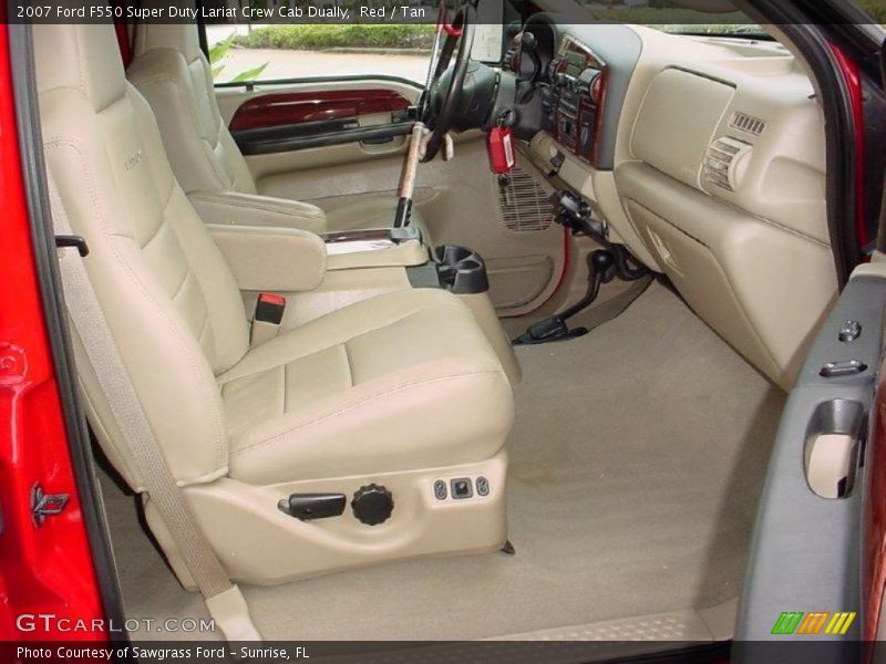Red / Tan 2007 Ford F550 Super Duty Lariat Crew Cab Dually