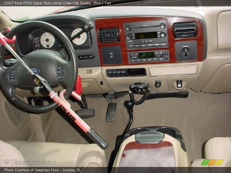 Red / Tan 2007 Ford F550 Super Duty Lariat Crew Cab Dually