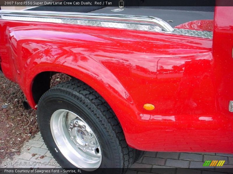 Red / Tan 2007 Ford F550 Super Duty Lariat Crew Cab Dually