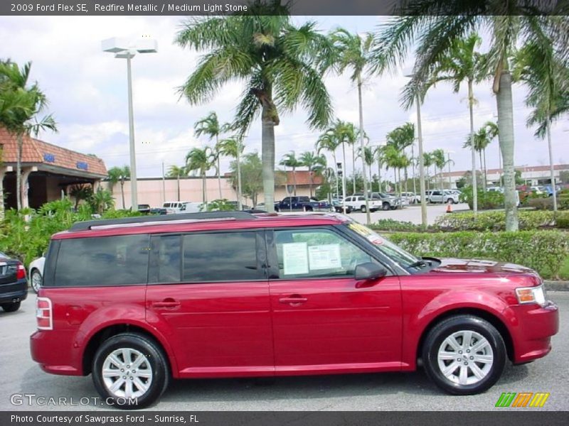 Redfire Metallic / Medium Light Stone 2009 Ford Flex SE