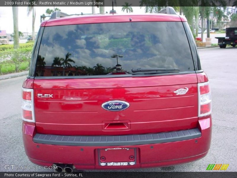 Redfire Metallic / Medium Light Stone 2009 Ford Flex SE
