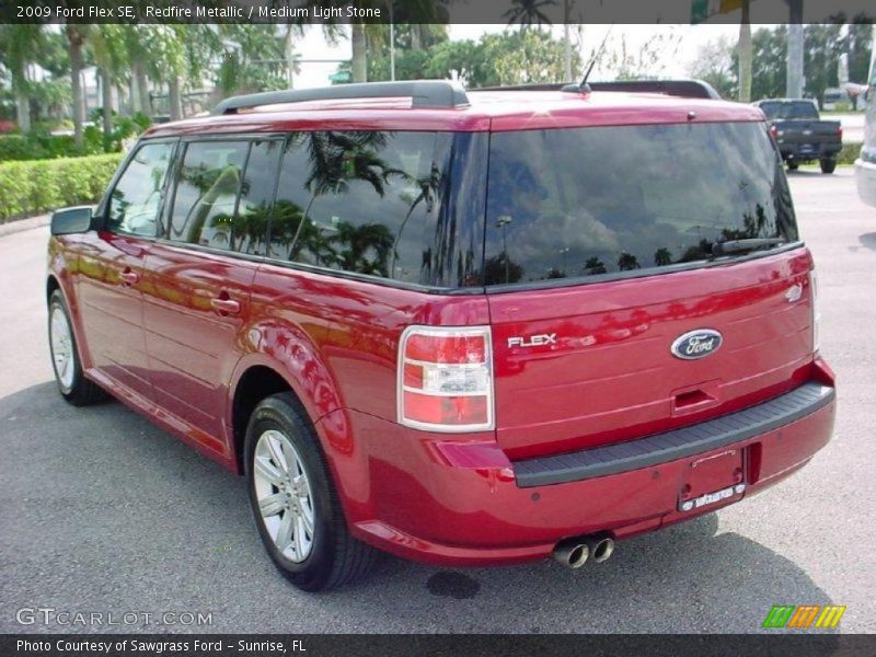 Redfire Metallic / Medium Light Stone 2009 Ford Flex SE