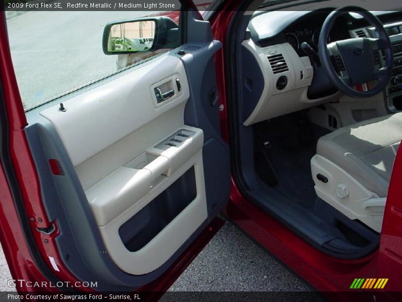 Redfire Metallic / Medium Light Stone 2009 Ford Flex SE
