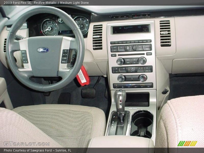 Redfire Metallic / Medium Light Stone 2009 Ford Flex SE