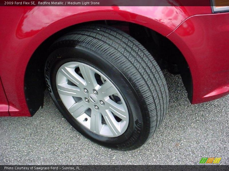 Redfire Metallic / Medium Light Stone 2009 Ford Flex SE