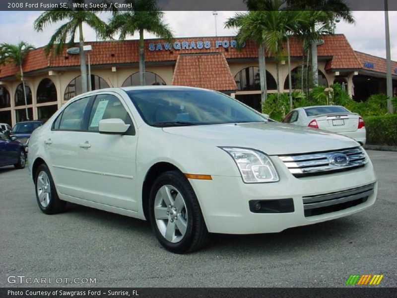 White Suede / Camel 2008 Ford Fusion SE