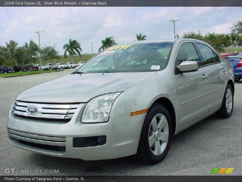 Silver Birch Metallic / Charcoal Black 2008 Ford Fusion SE