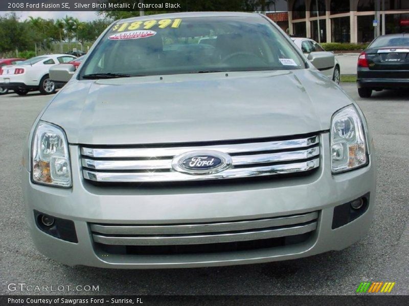 Silver Birch Metallic / Charcoal Black 2008 Ford Fusion SE
