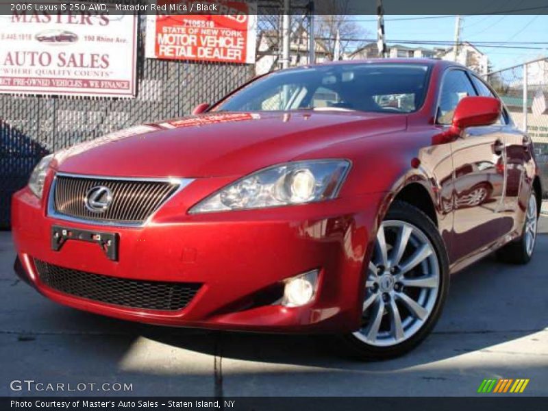 Matador Red Mica / Black 2006 Lexus IS 250 AWD