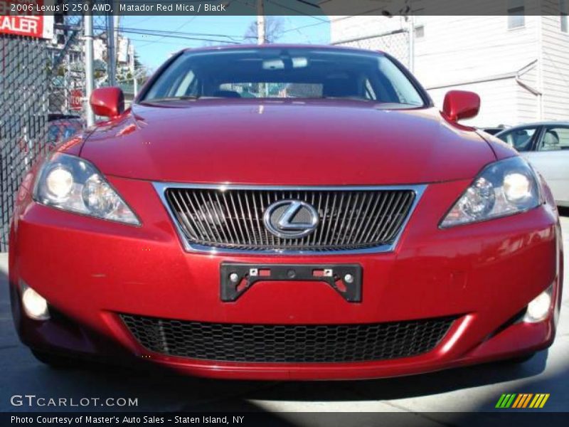 Matador Red Mica / Black 2006 Lexus IS 250 AWD