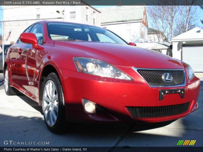 Matador Red Mica / Black 2006 Lexus IS 250 AWD