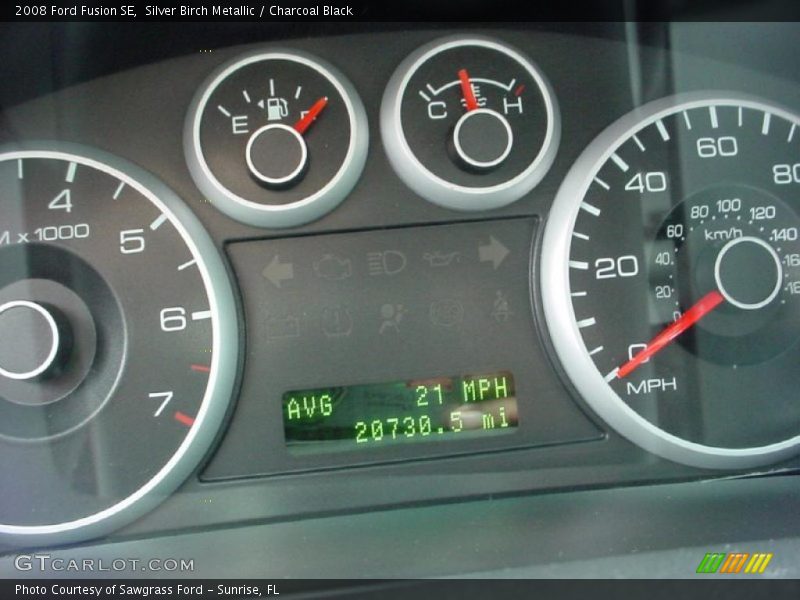 Silver Birch Metallic / Charcoal Black 2008 Ford Fusion SE