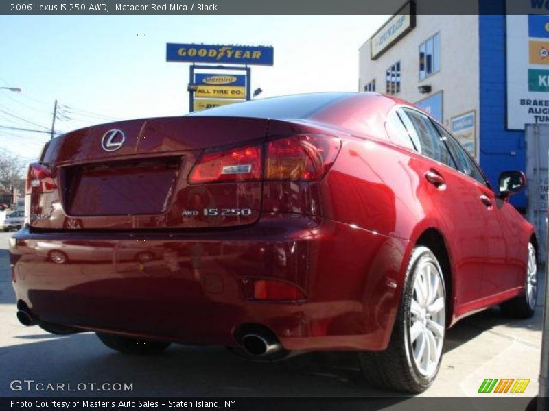 Matador Red Mica / Black 2006 Lexus IS 250 AWD