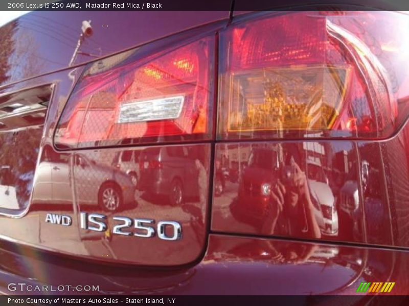 Matador Red Mica / Black 2006 Lexus IS 250 AWD