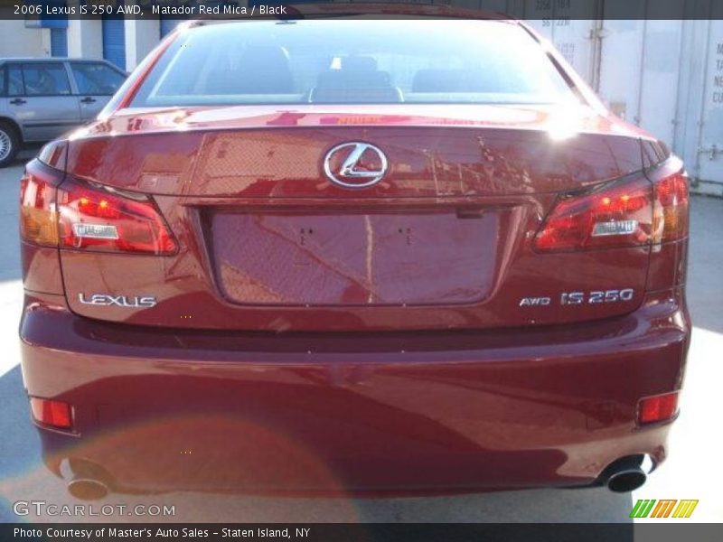 Matador Red Mica / Black 2006 Lexus IS 250 AWD