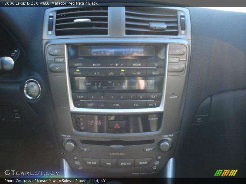 Matador Red Mica / Black 2006 Lexus IS 250 AWD