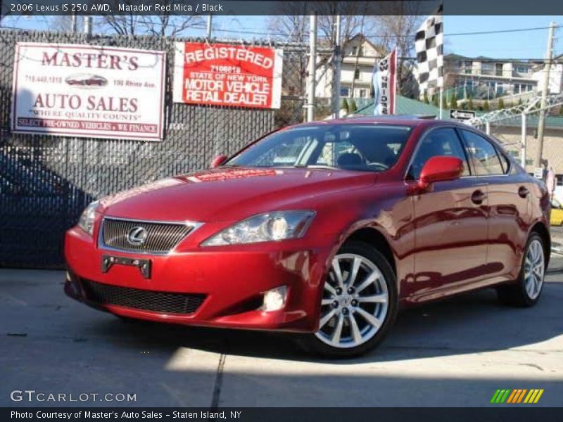 Matador Red Mica / Black 2006 Lexus IS 250 AWD