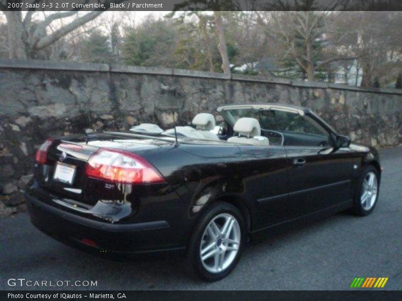 Black / Parchment 2007 Saab 9-3 2.0T Convertible