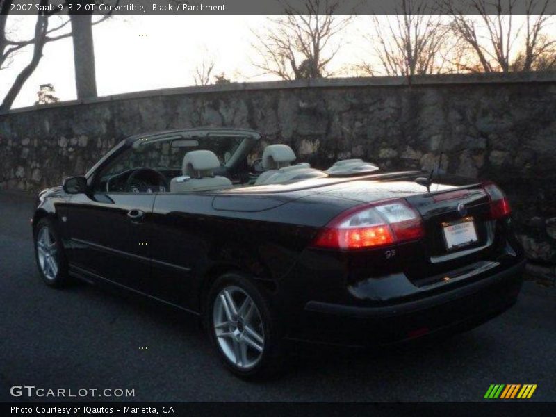 Black / Parchment 2007 Saab 9-3 2.0T Convertible