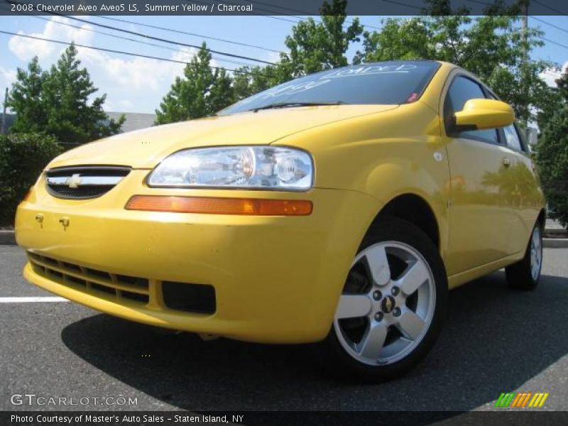 Summer Yellow / Charcoal 2008 Chevrolet Aveo Aveo5 LS
