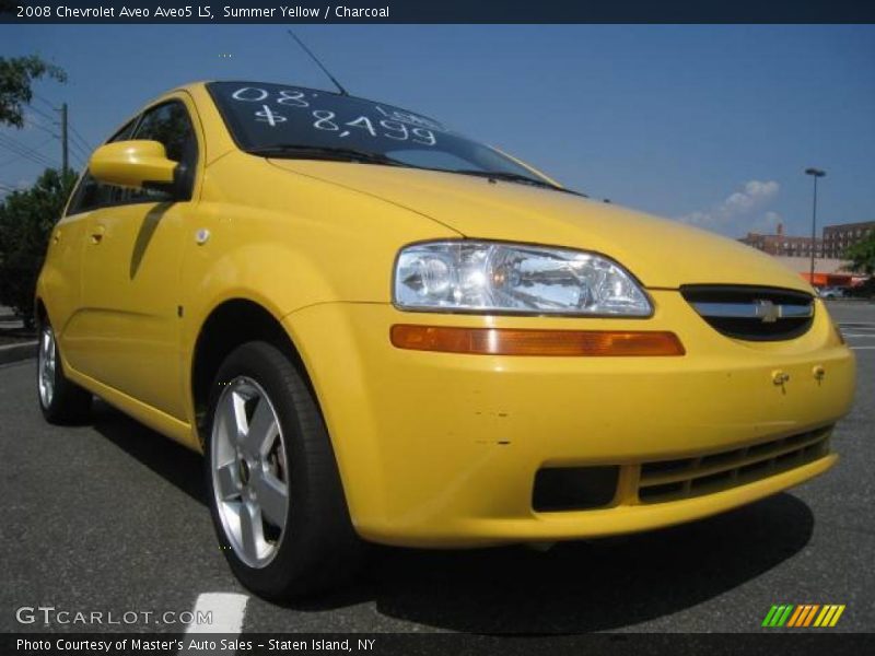 Summer Yellow / Charcoal 2008 Chevrolet Aveo Aveo5 LS