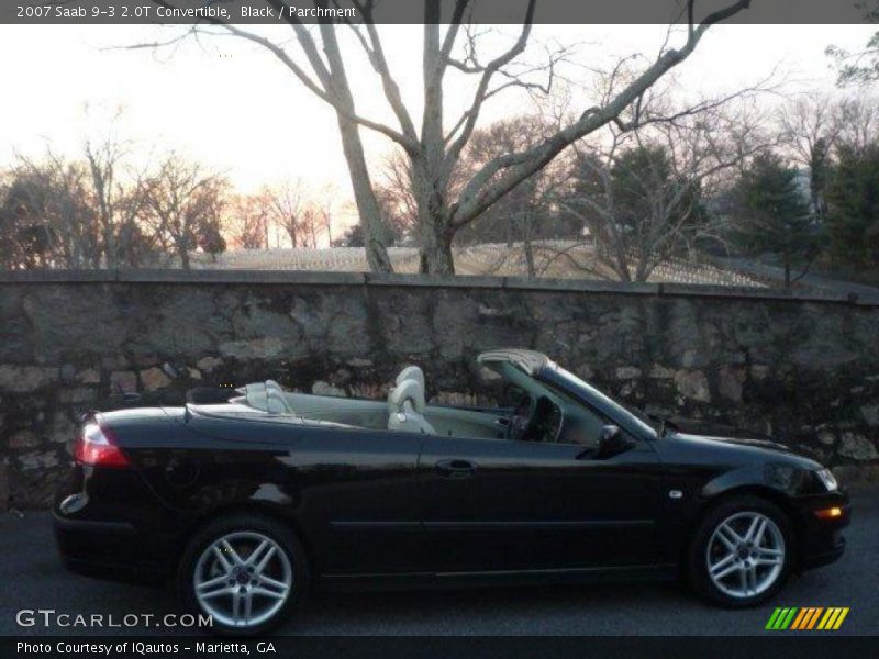 Black / Parchment 2007 Saab 9-3 2.0T Convertible