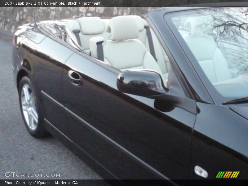 Black / Parchment 2007 Saab 9-3 2.0T Convertible