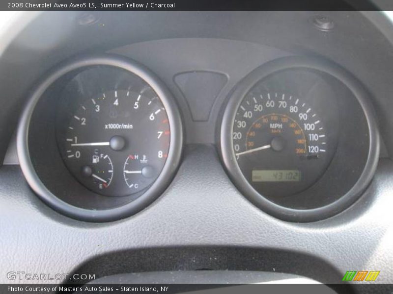 Summer Yellow / Charcoal 2008 Chevrolet Aveo Aveo5 LS