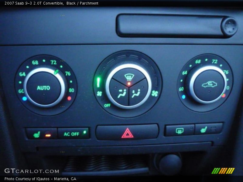 Black / Parchment 2007 Saab 9-3 2.0T Convertible
