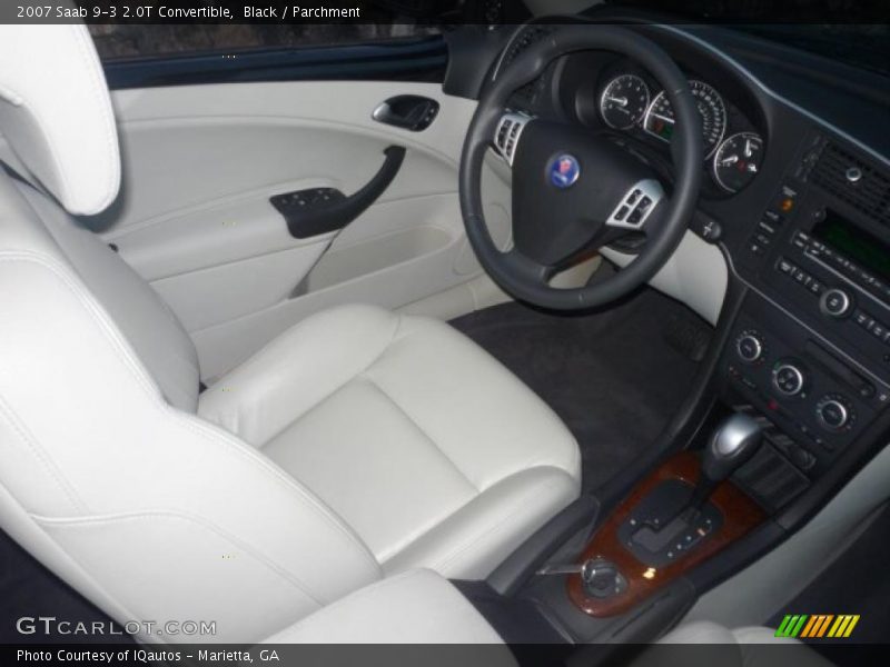 Black / Parchment 2007 Saab 9-3 2.0T Convertible