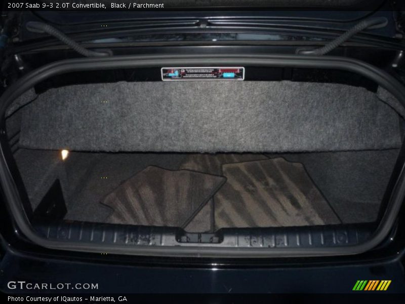 Black / Parchment 2007 Saab 9-3 2.0T Convertible