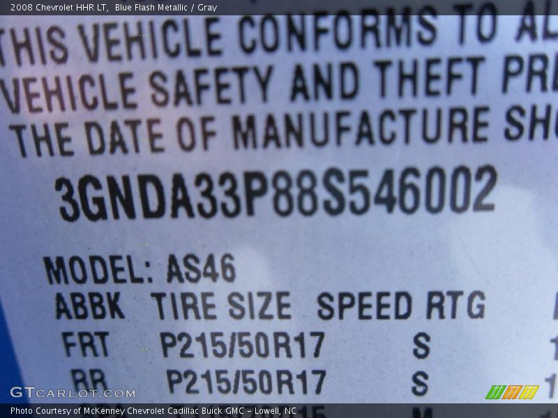 Blue Flash Metallic / Gray 2008 Chevrolet HHR LT