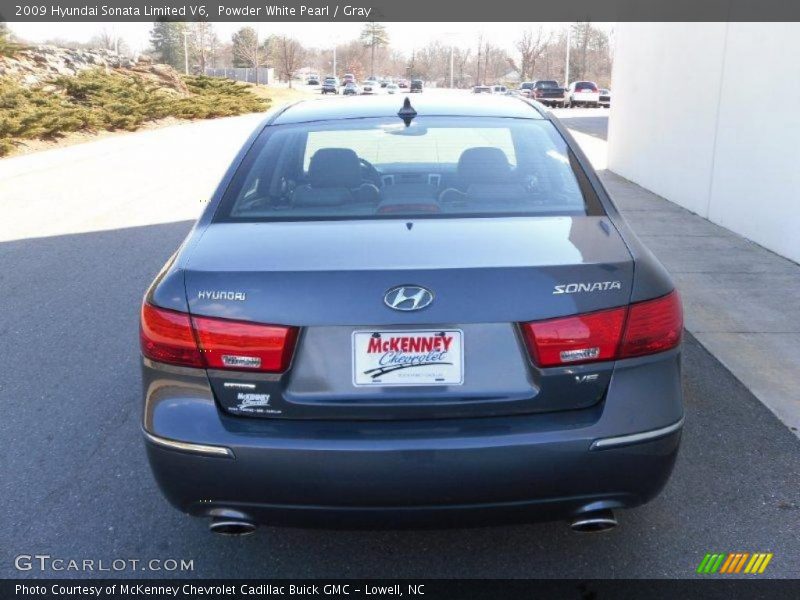 Powder White Pearl / Gray 2009 Hyundai Sonata Limited V6