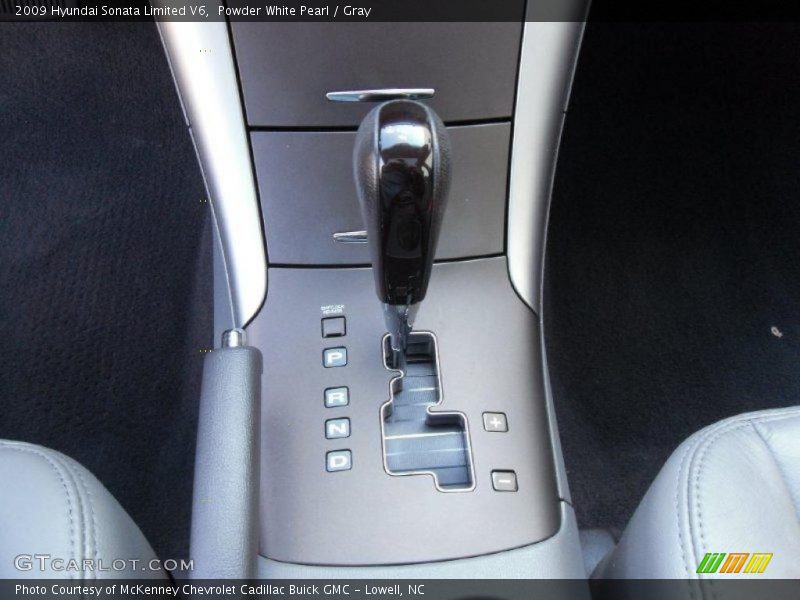Powder White Pearl / Gray 2009 Hyundai Sonata Limited V6
