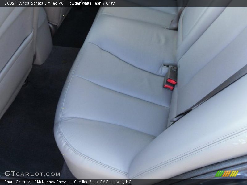 Powder White Pearl / Gray 2009 Hyundai Sonata Limited V6