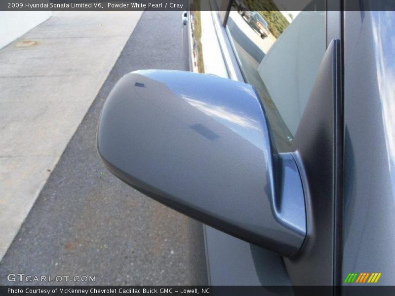 Powder White Pearl / Gray 2009 Hyundai Sonata Limited V6