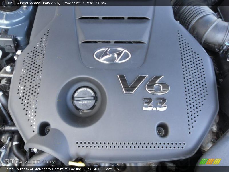 Powder White Pearl / Gray 2009 Hyundai Sonata Limited V6