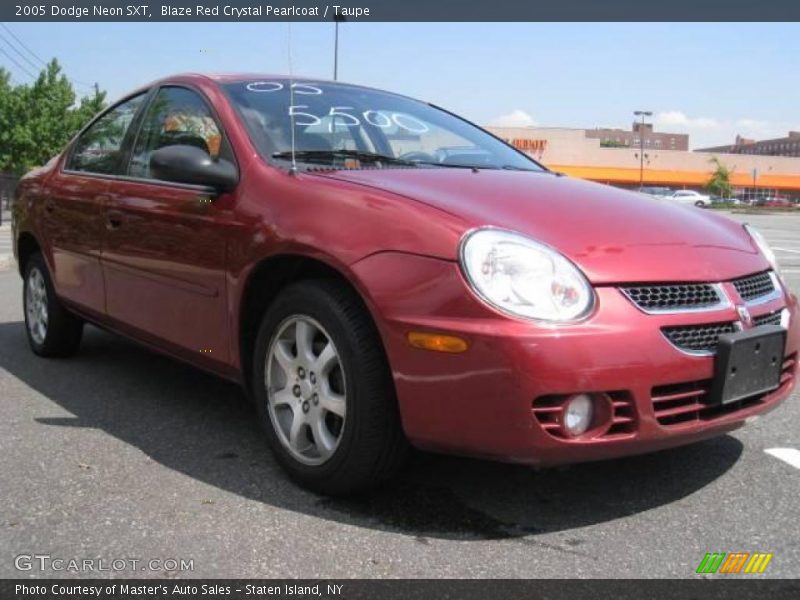 Blaze Red Crystal Pearlcoat / Taupe 2005 Dodge Neon SXT