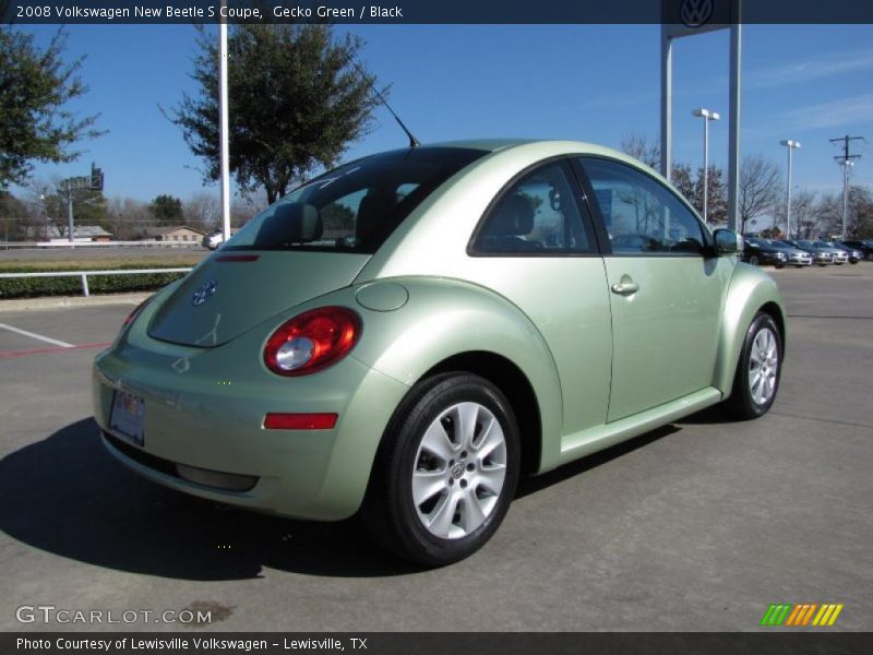 Gecko Green / Black 2008 Volkswagen New Beetle S Coupe