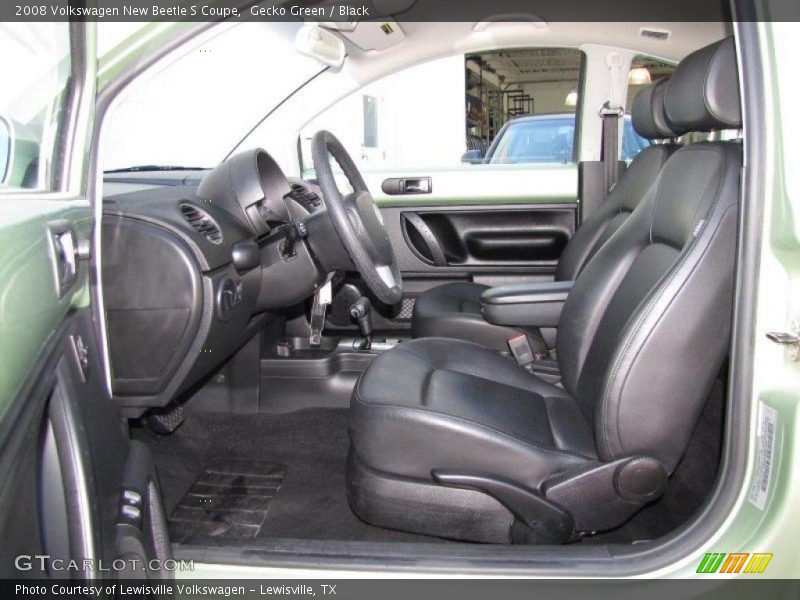 Gecko Green / Black 2008 Volkswagen New Beetle S Coupe