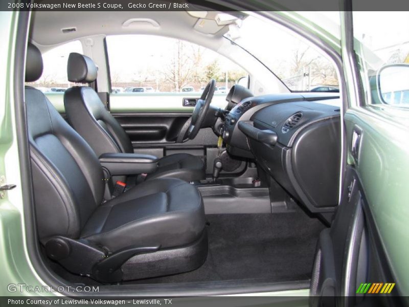 Gecko Green / Black 2008 Volkswagen New Beetle S Coupe